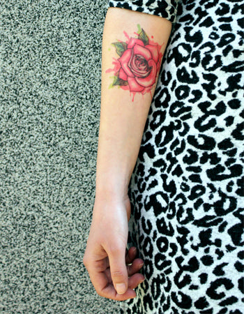 Watercolour Rose Tattoo