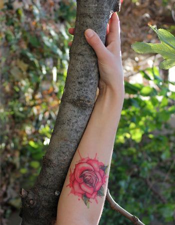 Watercolour Rose Tattoo