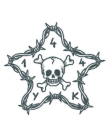 Barbwire star with Skull