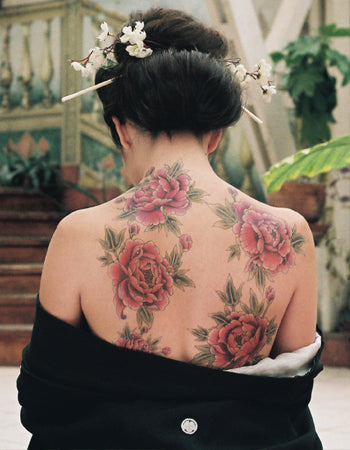 Purple Peonies Tattoo Set