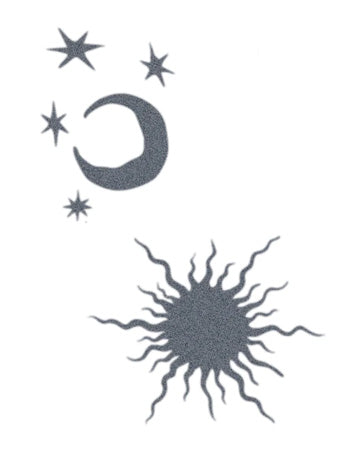 Black Sun With Moon And Stars