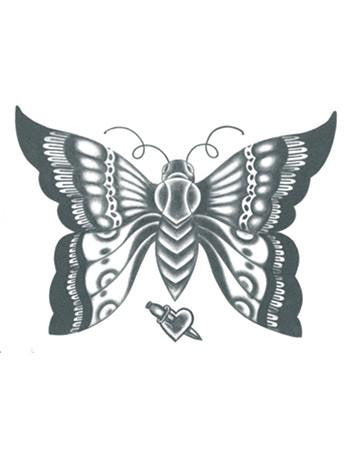 butterfly temporary tattoo, black butterfly tattoo design