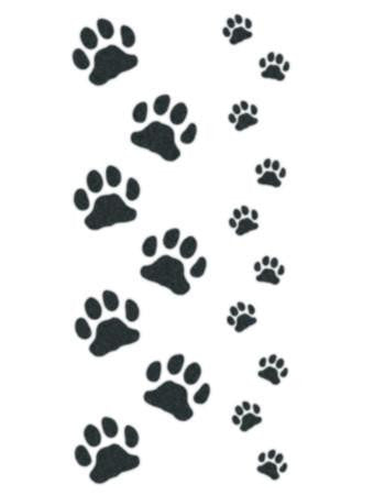 cat paw print tattoo outline
