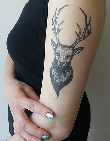 Dotwork Deer Tattoo
