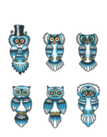 Finger Owls Blue