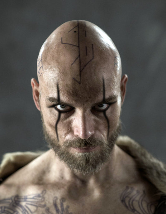 Odin GOW Temporary Tattoos for Cosplayers Viking Style Runes Tattoo Face and Arm Tattoos. God of War Costume