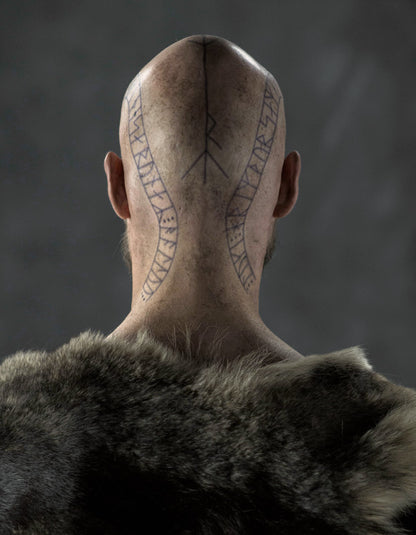 Floki Vikings Tattoo Set ( Arm & Head Rune Tattoos)