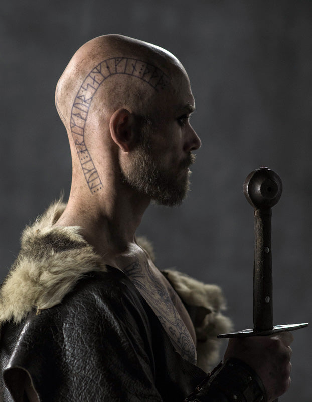 Floki Vikings Tattoo Set ( Arm & Head Rune Tattoos)