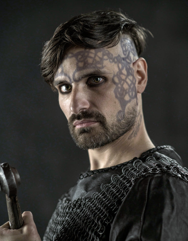 SET DE TATUAJES FACIALES HALFDAN - DE LA SERIE VIKINGOS