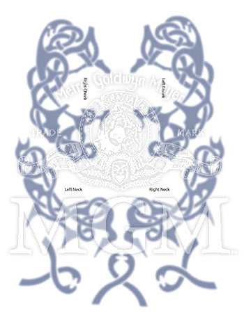 SET DE TATUAJES DE HARALD "CABELLERA HERMOSA" PARA EL PECHO Y LA CARA - SERIE VIKINGOS