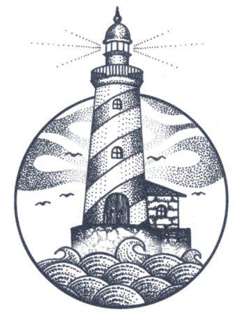 Dotwork Lighthouse Tattoo