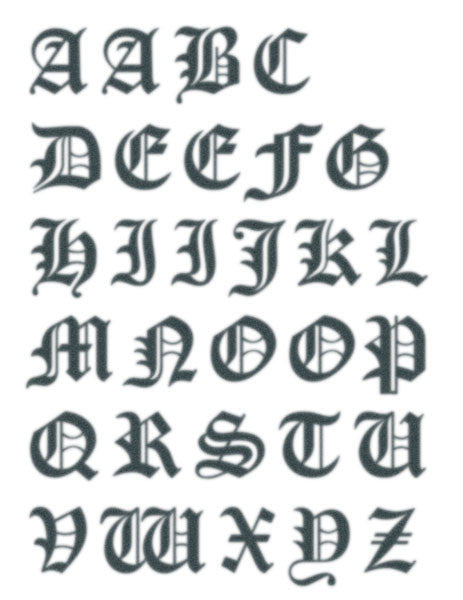 SET DE LETRAS ANTIGUAS GRANDES