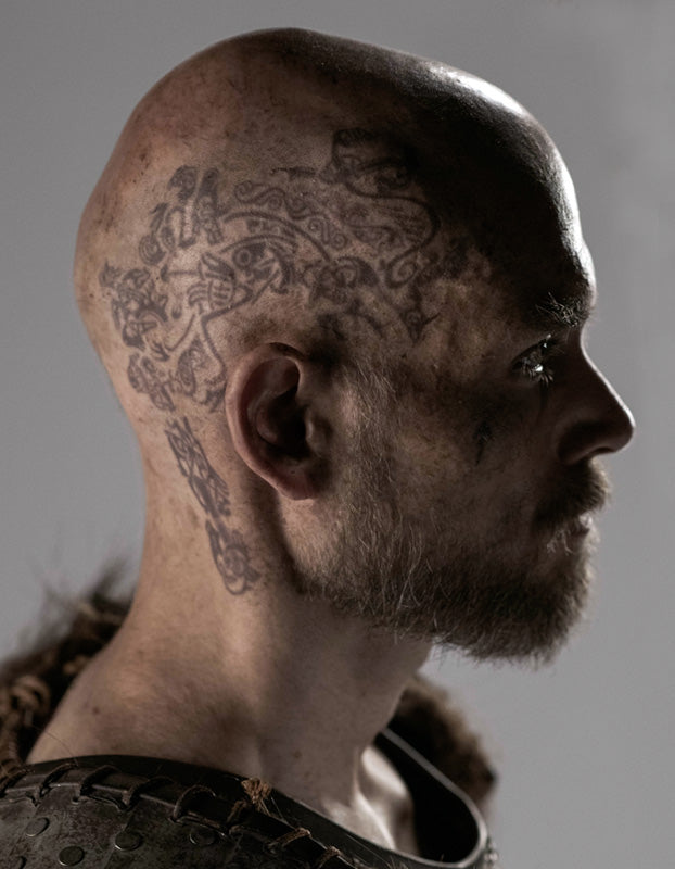 Ragnar Head Tattoo Set -Vikings Tv Series