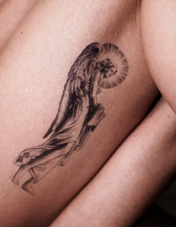 Realistic Angel Tattoo