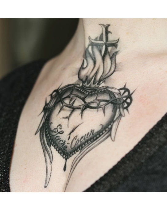 Sacred Heart with Cross (Large)