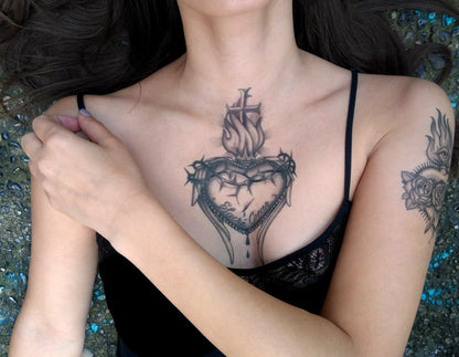 Sacred Heart with Cross (Large)