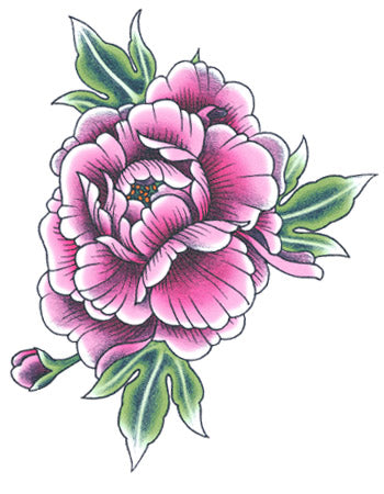 SET DE TATUAJES CON PEONÍAS MORADAS