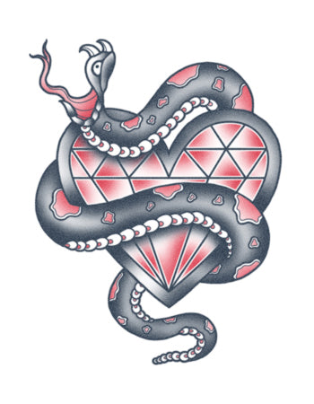 Snake With Diamond Heart