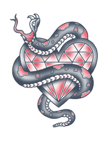 SERPIENTE CON CORAZON DE DIAMANTE