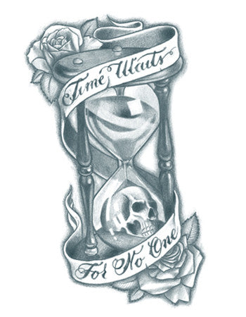 hourglass fake tattoo