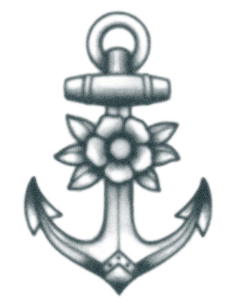Vintage Anchor With Flower