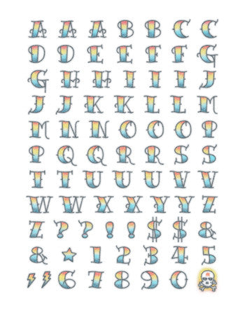 knuckle color temporary tattoo