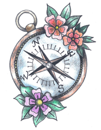 TATUAJE DE BRÚJULA VINTAGE