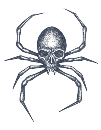 Dotwork Skull Spider