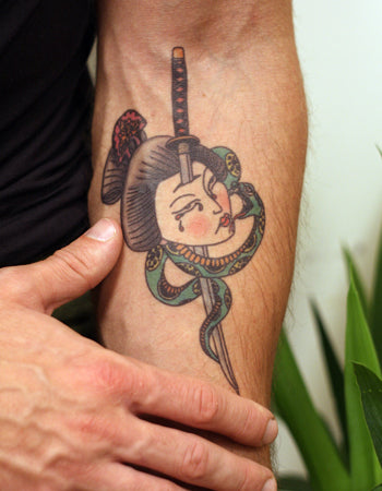 Geisha's Head Tattoo