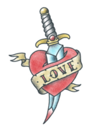 Love Heart with Dagger