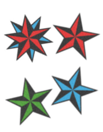 nautical stars temporary tattoo
