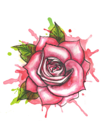 Watercolour Rose Tattoo