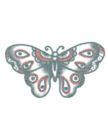 Vintage Black/Red Butterfly